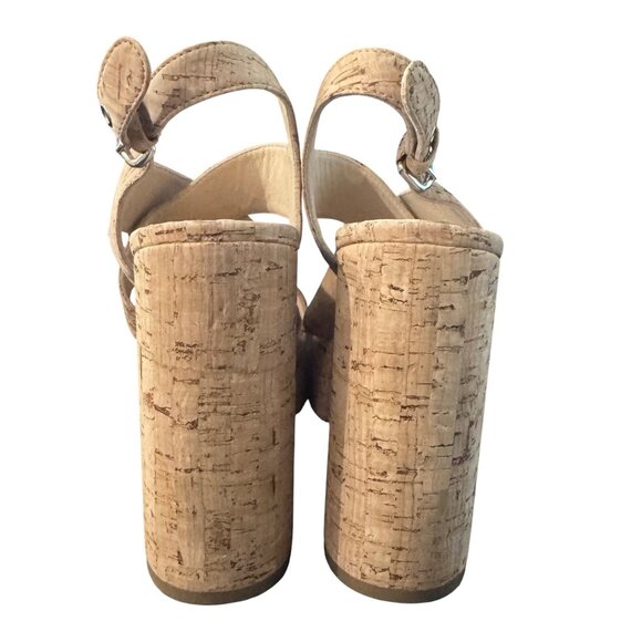 AGL Petra Platform Cork Block Heel Slingback Sandal Women's, Size 40 WORN ONCE - Picture 5 of 12